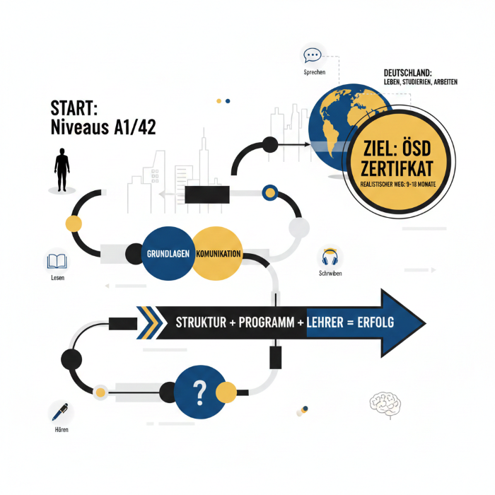 مدت زمان گرفتن مدرک B1 ÖSD چقدر است؟